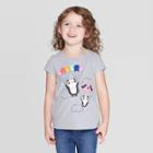 Toddler Girls' Short Sleeve Graphic T-shirt - Cat & Jack Gray