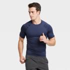 Men's Short Sleeve Fitted T-shirt - All In Motion Navy S, Men's, Size: