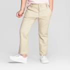 Toddler Girls' Uniform Skinny Stretch Twill Pants - Cat & Jack Khaki (green)