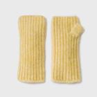Women's Knit Fingerless Mittens - Universal Thread Yellow