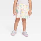 Toddler Girls' Tie-dye Knit Scooter Bottoms - Cat & Jack Cream