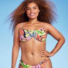 Women's Underwire Bralette Bikini Top - Wild Fable Tropical Print