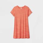 Women's Plus Size Short Sleeve T-shirt Dress - Ava & Viv Orange X, Women's