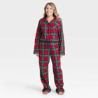 Women's Holiday Plaid Flannel Matching Family Pajama Set - Wondershop Red