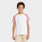 Boys' Short Sleeve Raglan T-shirt - Cat & Jack Pink