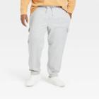 Men's Big & Tall Ultra Soft Fleece Tapered Cargo Pants - Goodfellow & Co Cement Gray