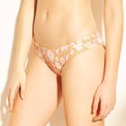 Women's Textured Floral Strappy Bikini Bottom - Xhilaration Yellow