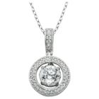 Prime Art & Jewel Sterling Silver Simulated Diamond Pendant With 18 Chain, Girl's