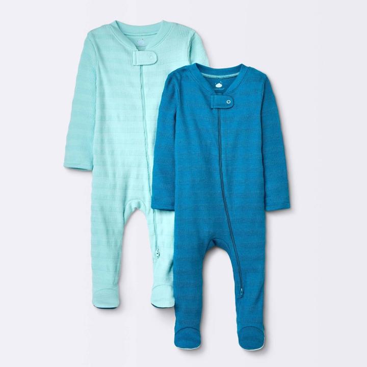 Baby 2pc Waffle Sleep N' Play - Cloud Island Blue