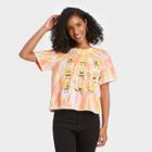 Spongebob Squarepants Women's Spongebob Short Sleeve Cropped Graphic T-shirt - Orange