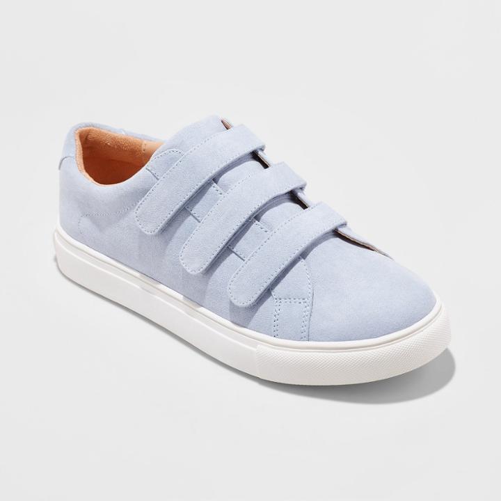 Women's Whitney Wide Width Triple Strap Sneakers - A New Day Blue 8.5w,