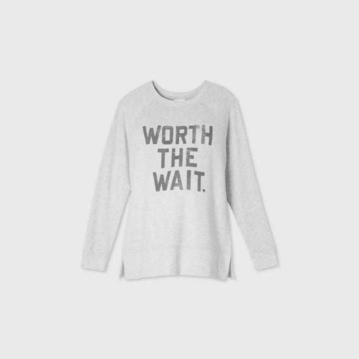 Maternity Worth The Wait Graphic Sweatshirt - Isabel Maternity By Ingrid & Isabel Gray