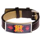 Men's Star Wars The Force Awakens Red X-wing Id Stainless Steel And Leather Bracelet - Brown
