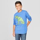 Boys' Christmas Dino Long Sleeve Graphic T-shirt - Cat & Jack Blue