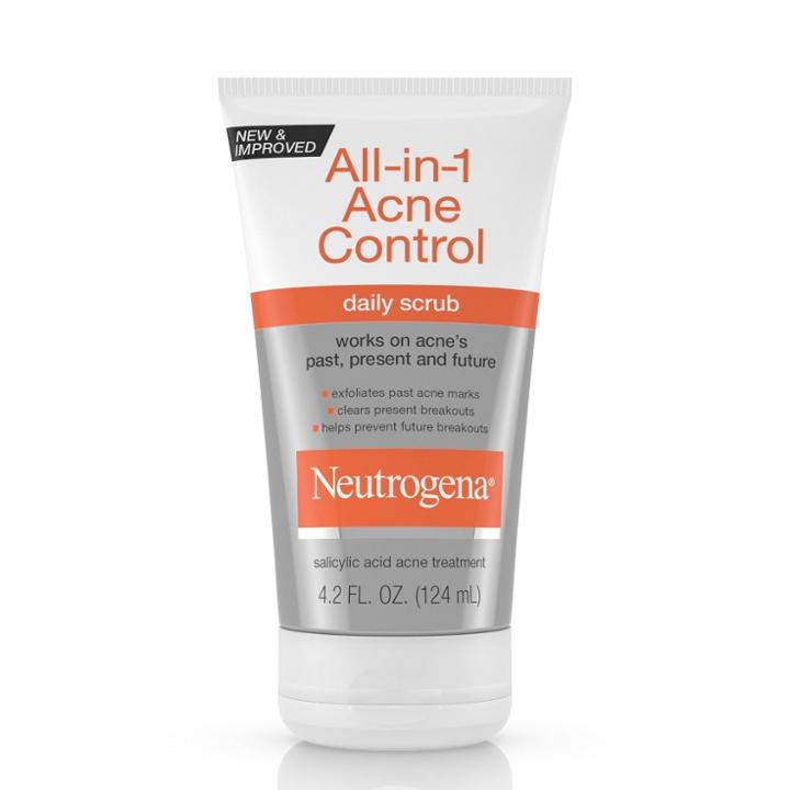 Neutrogena All-in-1 Acne Control Daily Scrub - Acne Treatment 4.2 Fl Oz, Adult Unisex
