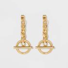 Sugarfix By Baublebar Link Chain Lock Drop Earrings - Gold