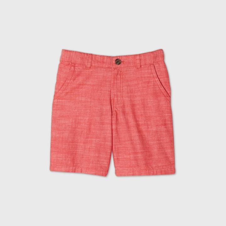 Boys' Flat Front Chino Shorts - Cat & Jack Red