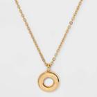 Puffy Initial Charm 'o' Pendant Necklace - Wild Fable Gold