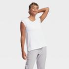 Women's Cap Sleeve Perforated T-shirt - All In Motion True White