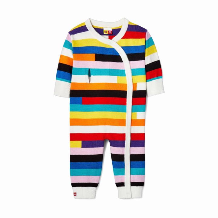 Baby Adaptive Mix Stripe Sweater One Piece Romper - Lego Collection X Target Newborn