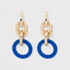 Sugarfix By Baublebar Mixed Media Linked Drop Earrings - Bright Blue, Girl's