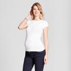 Maternity Crew Neck T-shirt - Isabel Maternity By Ingrid & Isabel White L, Infant Girl's