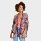 Women's Duster Cardigan - Knox Rose Orange Paisley