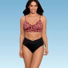 Women's Slimming Control Tie-front Bikini Top - Beach Betty By Miracle Brands Red