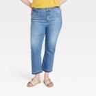 Women's Plus Size High-rise Bootcut Cropped Jeans - Universal Thread Medium Wash