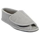 Men's Muk Luks Adjustable Open Toe Slipper - Pearl Gray S(7-9),