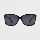 Women's Shiny Plastic Square Sunglasses - Universal Thread Dark Brown