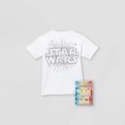 Kids' Star Wars Short Sleeve Graphic T-shirt With Tie-dye Kit - White