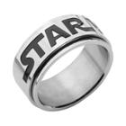 Men's Star Wars Logo Stainless Steel Spinner Ring, Size: