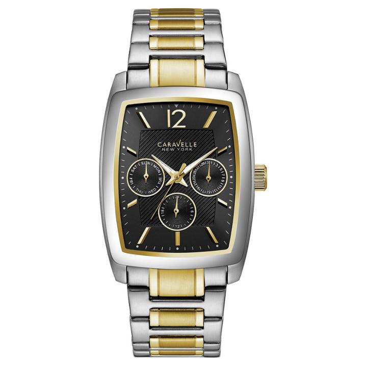 Men's Caravelle New York Analog Watch - Two Tone, Gold