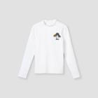 Girls' Palm Long Sleeve Rash Guard Swim Shirt - Cat & Jack White