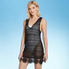 Women's Crochet Tank Cover Up Dress - Shade & Shore Black S, Women's,