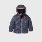 Toddler Boys' Reversible Bear Print Puffer Jacket - Cat & Jack Navy