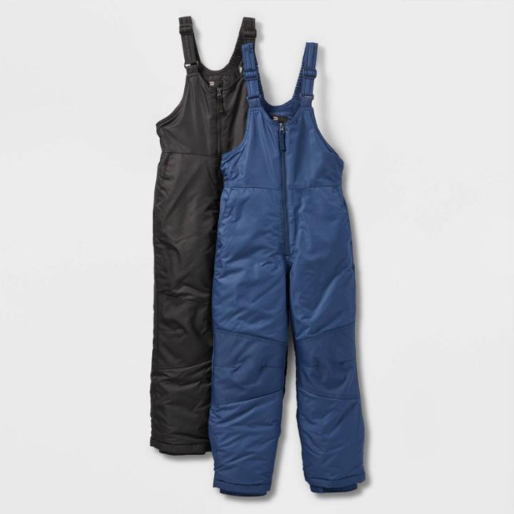 Kids' 2pk Snow Bib - All In Motion Black/navy