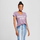Women's Namastay In Bed Destructed Graphic T-shirt - Grayson Threads (juniors') Purple M,