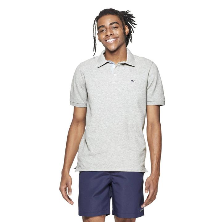 Men's Short Sleeve Polo Shirt - Gray S - Vineyard Vines For Target