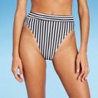 Juniors' Metallic High Leg High Waist Bikini Bottom - Xhilaration Black/white