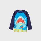 Toddler Boys' Shark Popsicle Long Sleeve Rash Guard Swim Shirt - Cat & Jack Navy