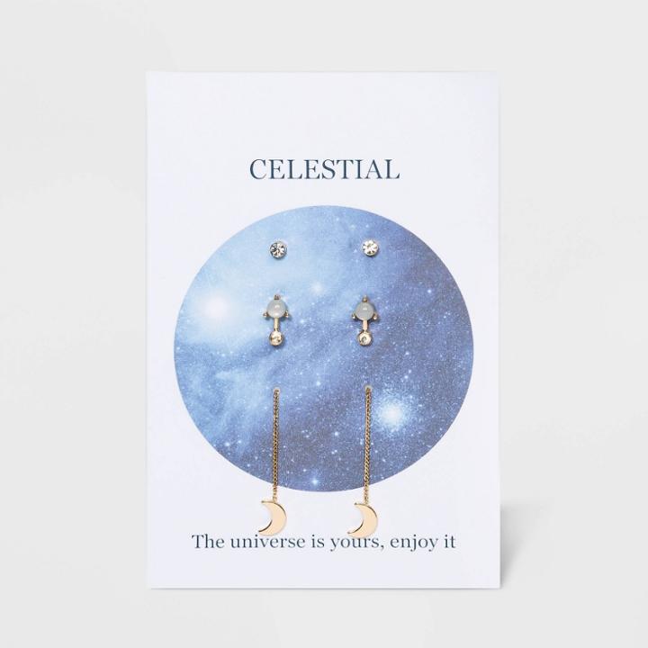 No Brand Celestial Stud Earring