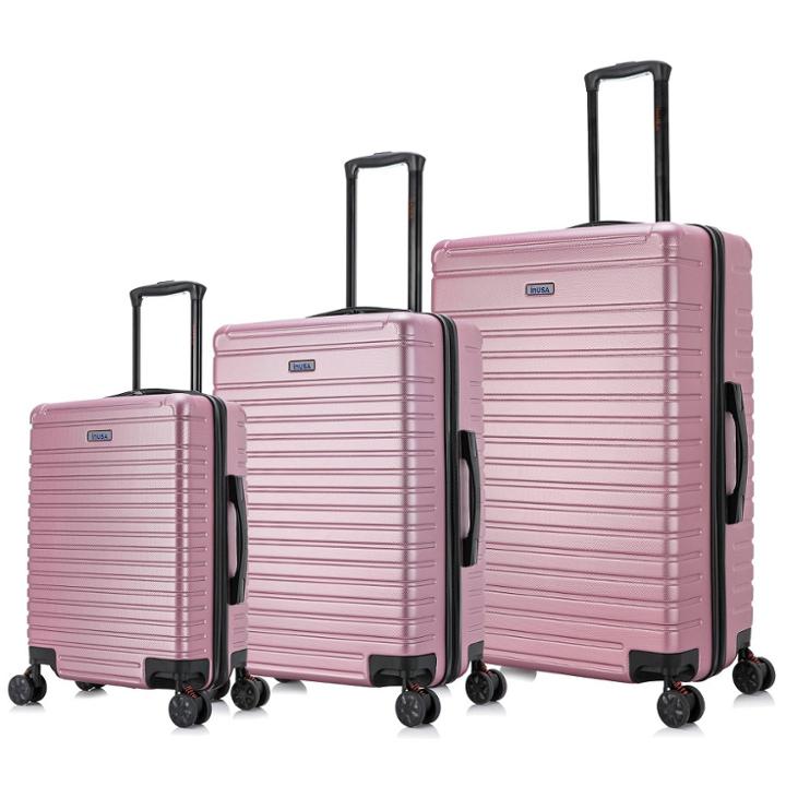 Inusa Deep Lightweight 3pc Hardside Spinner Luggage Set - Rose Gold
