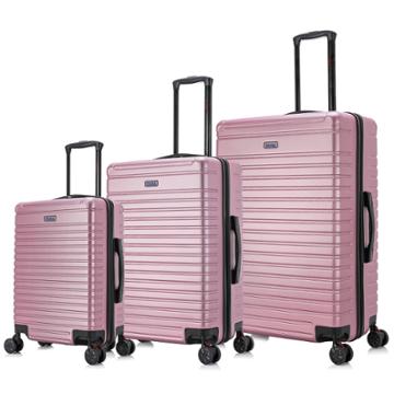 Inusa Deep Lightweight 3pc Hardside Spinner Luggage Set - Rose Gold