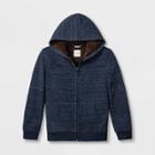 Boys' Sherpa Lined Full Zip Hoodie - Cat & Jack Navy