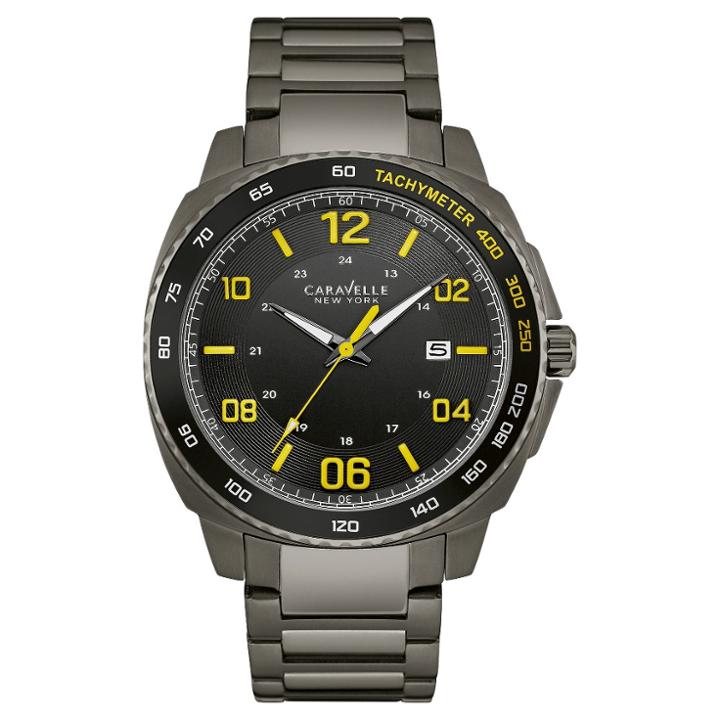 Caravelle New York By Bulova Men's Gunmetal Ip Stainless Steel Bracelet Watch