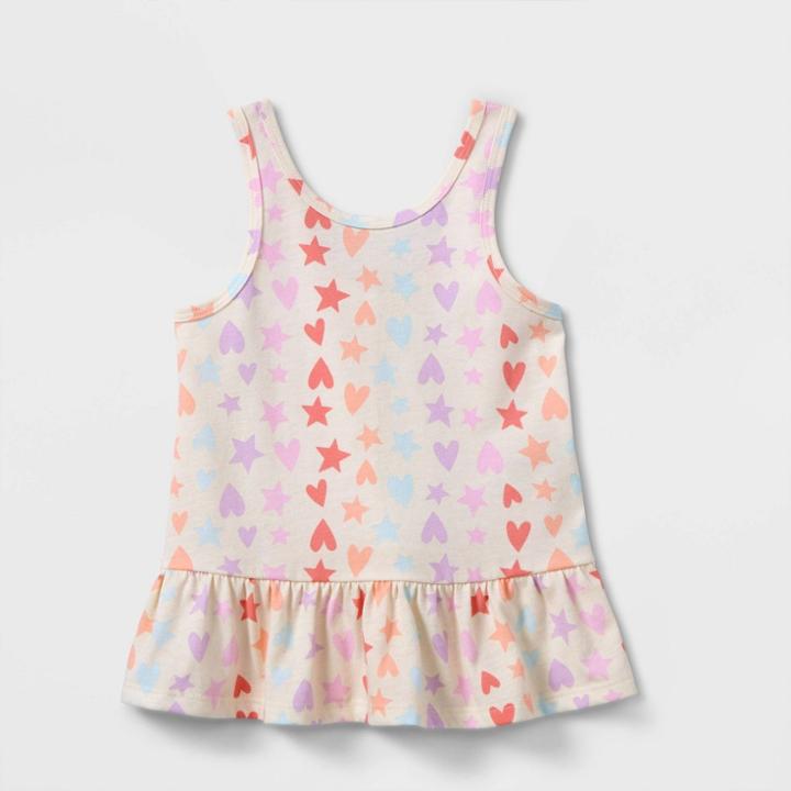 Toddler Girls' Star & Hearts Peplum Tank Top - Cat & Jack