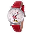 Women's Disney Minnie Mouse Silver Vintage Alloy Watch - Red,