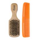 Annie International Hard Mini Wooden Club Brush With Comb - Brown